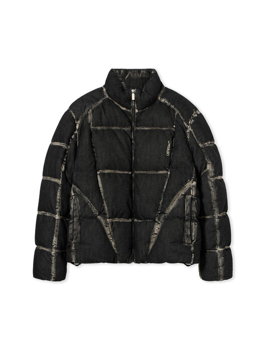 OFF WHITE Bookish Racing Puffer Jacket HIGHLIGHTED BLACK 44MED06DF26D001