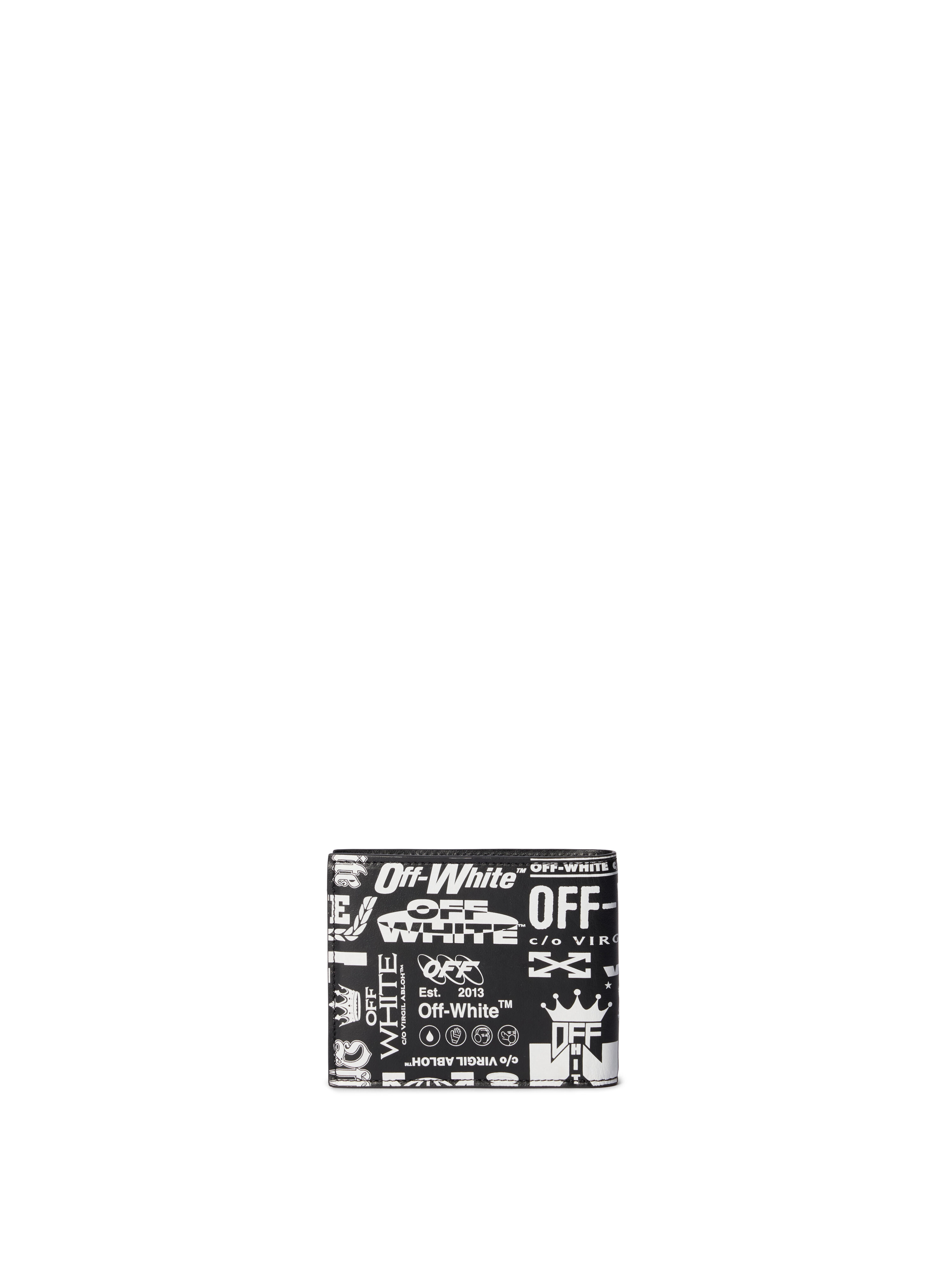 OFF WHITE Heritage Multilogo Bifold Wallet BLACK - WHITE OMNC094F25LEA003