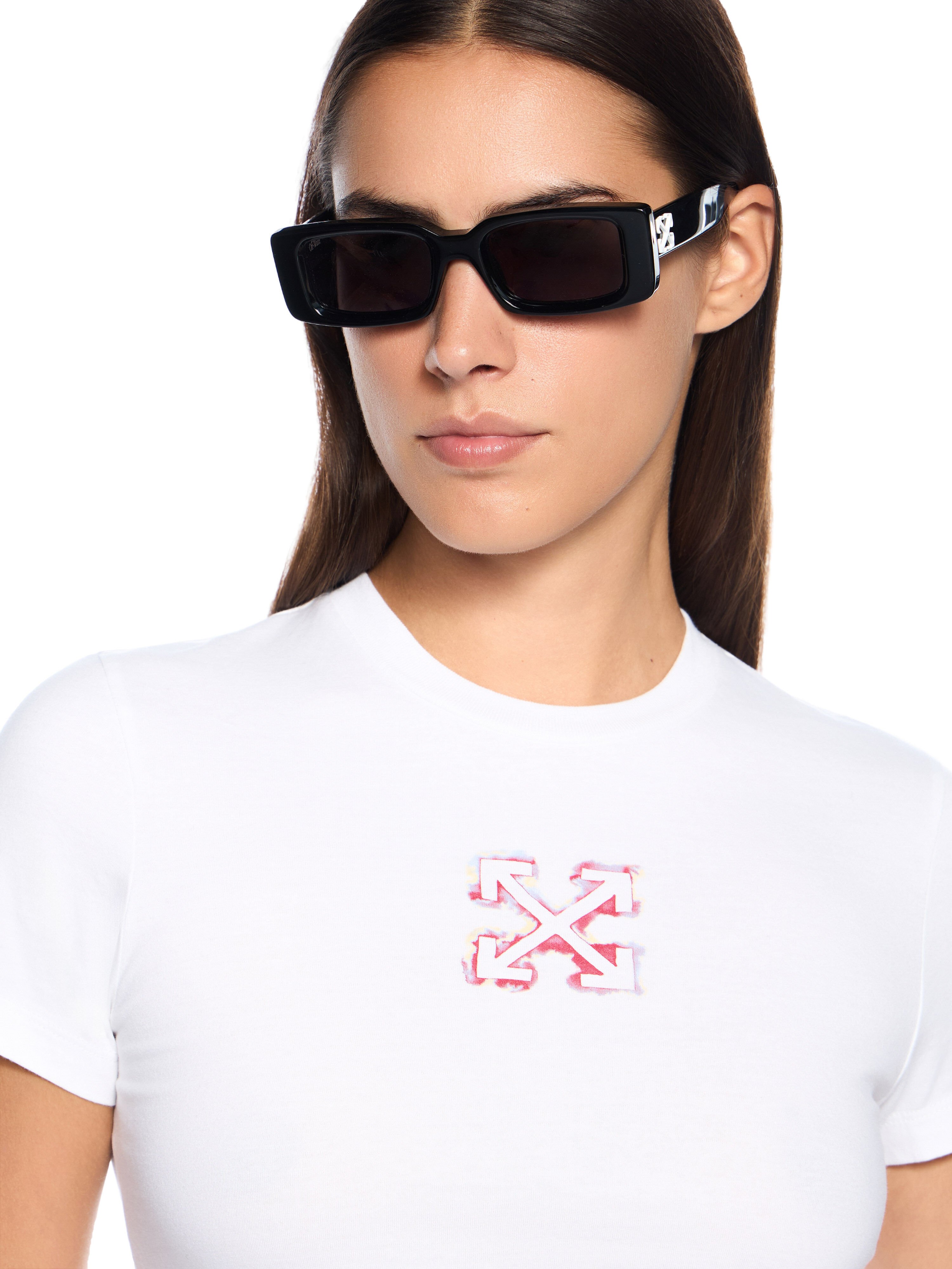 OFF WHITE Mini Water Arrow T-Shirt WHITE- RED DAHLIA OWAA133F25JER001