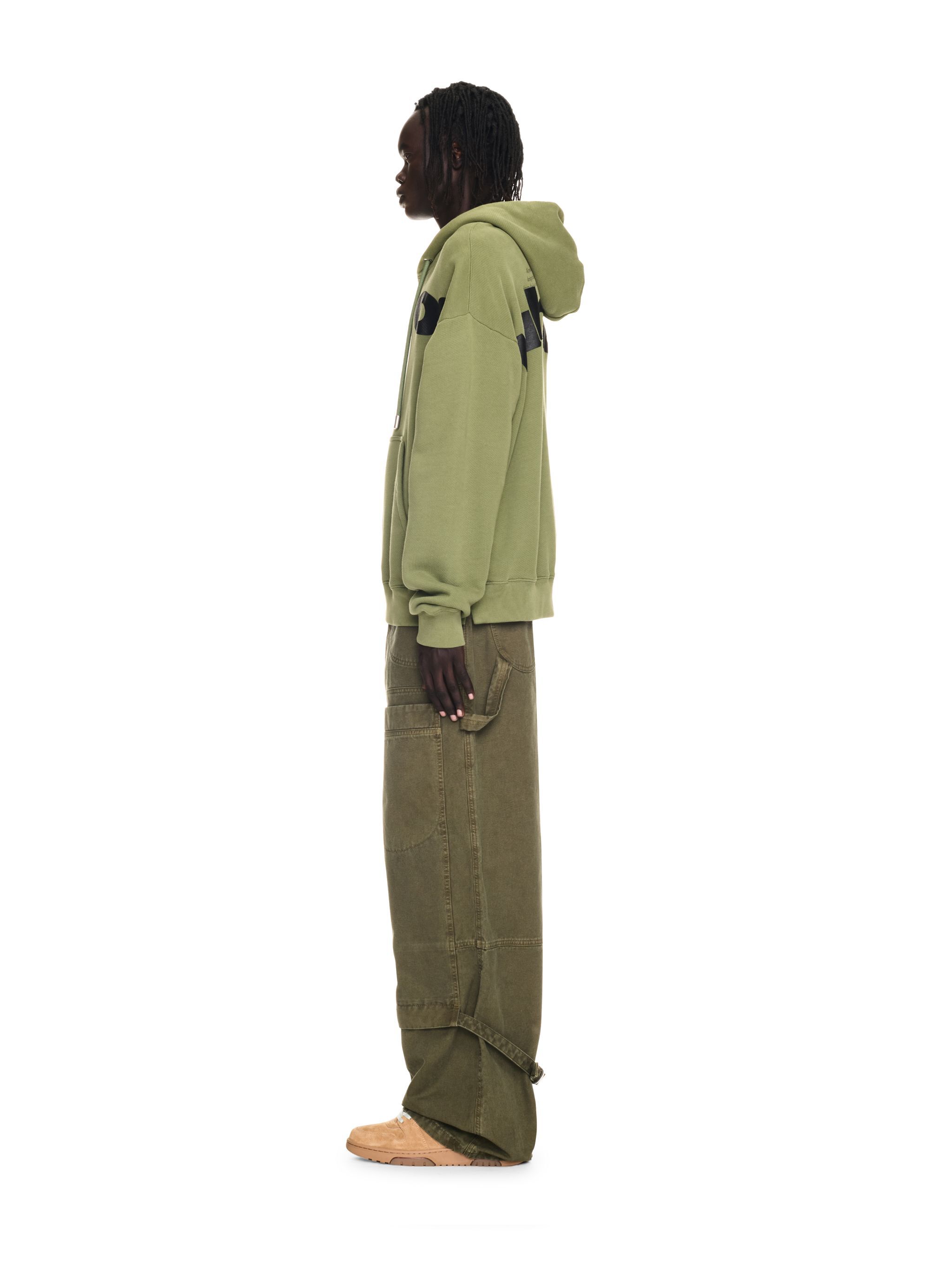 OFF WHITE Military Green Canvas Carpenter Pants GREEN OMCE044F24FAB001