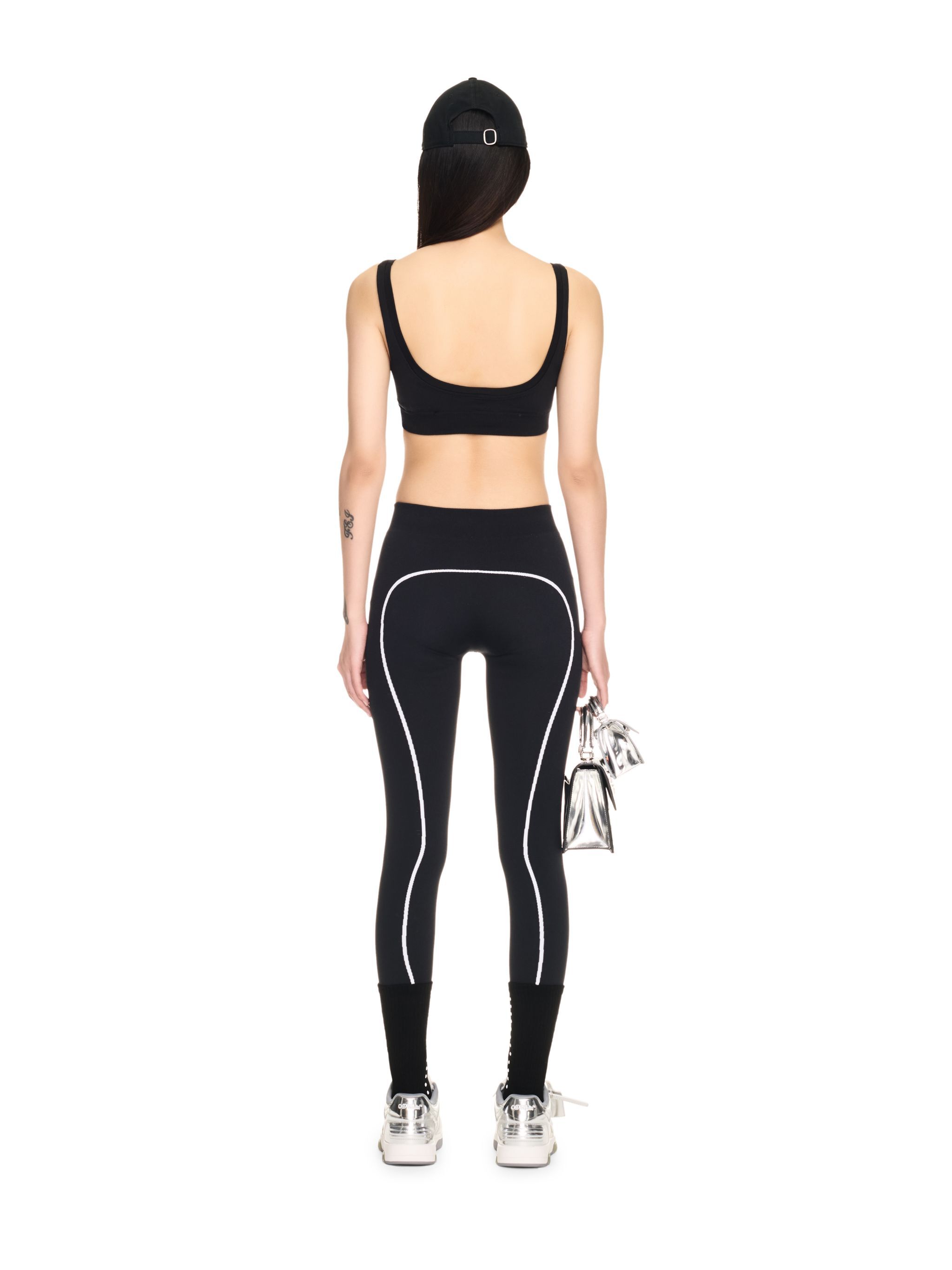 OFF WHITE Leggings Neri Senza Cuciture Con Logo Off NERO OWVV015C99KNI002