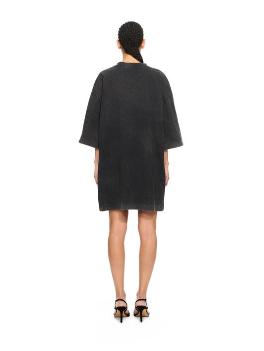 OFF WHITE Adv_Vvs Over T-Shirt Dress Marble Black-White 2DH00AS26JER001