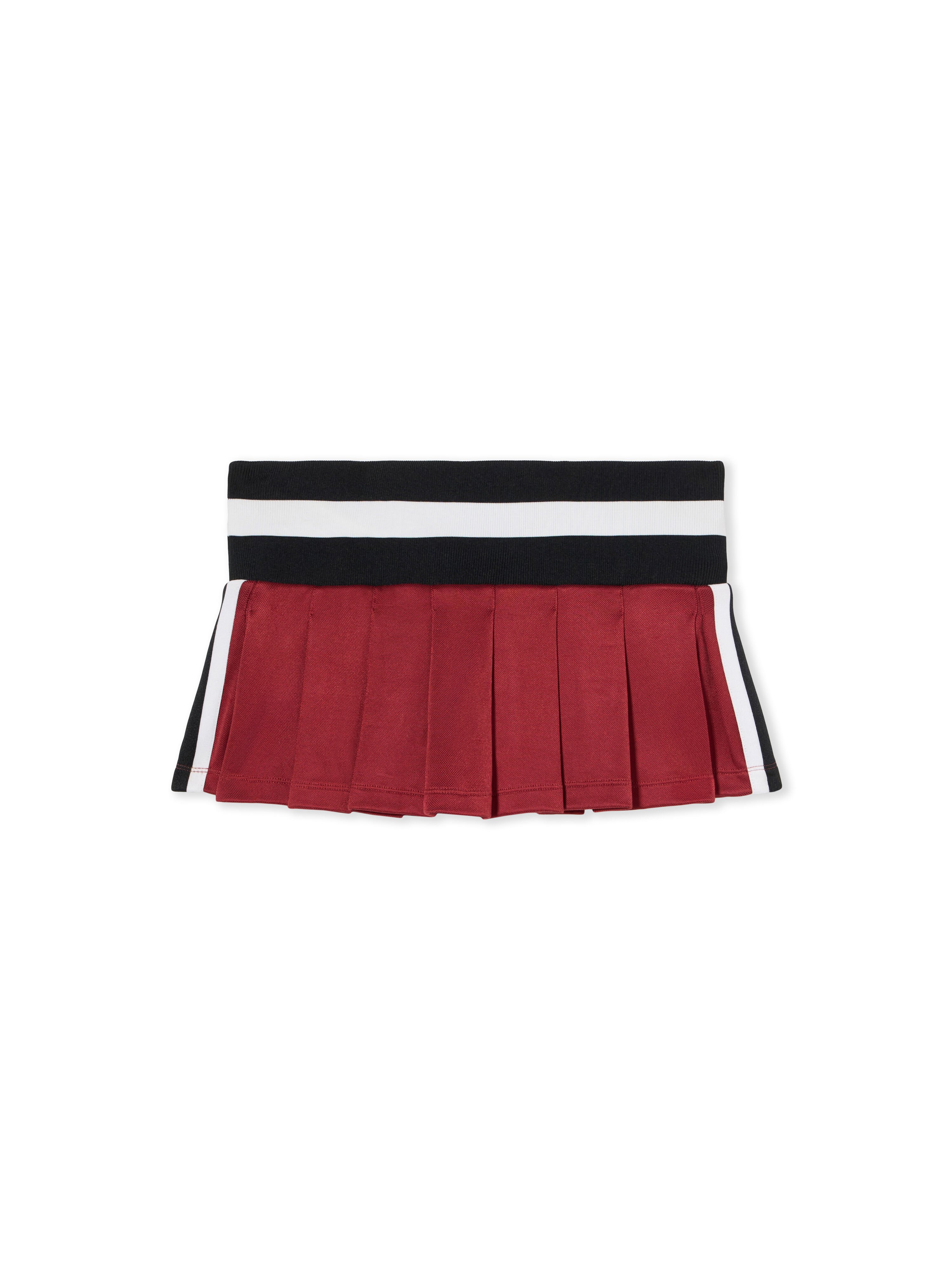 OFF WHITE Track Pleated Serena Skirt RED DAHLIA-BLUEBIRD OWCN001F25JER001