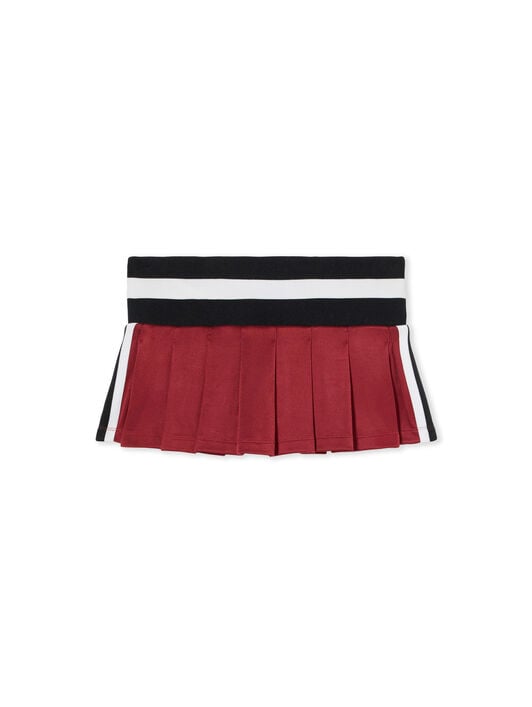 Track Pleated Serena Skirt OFF WHITE Track Pleated Serena Skirt RED DAHLIA-BLUEBIRD OWCN001F25JER001