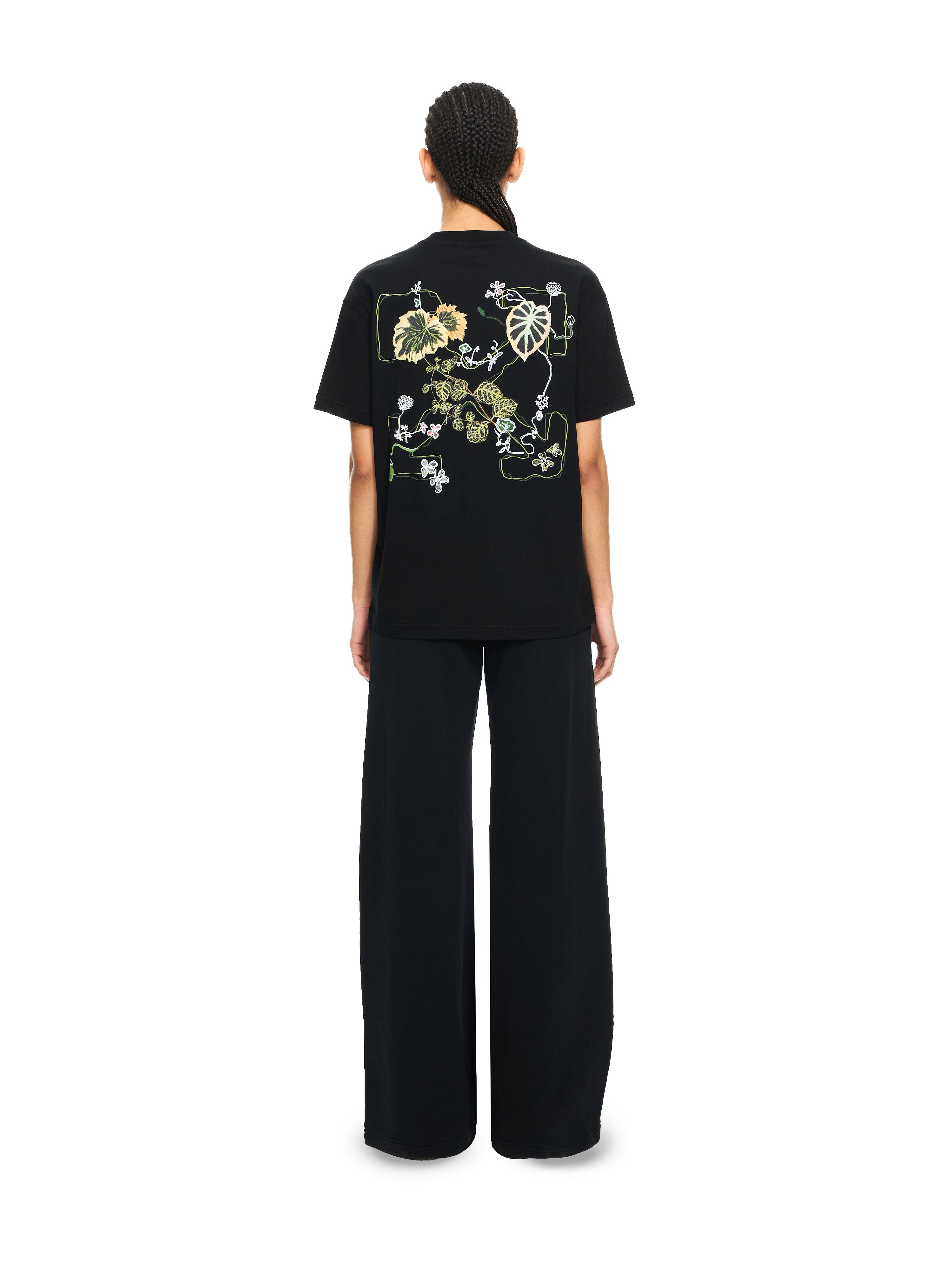 OFF WHITE Arrow Leaves T-Shirt Black-Beech 2AA089S26JER004