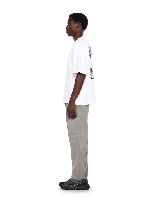 OFF WHITE Scribble Arrow Skate Logo T-Shirt WHITE - BLACK OMAA120F25JER00C