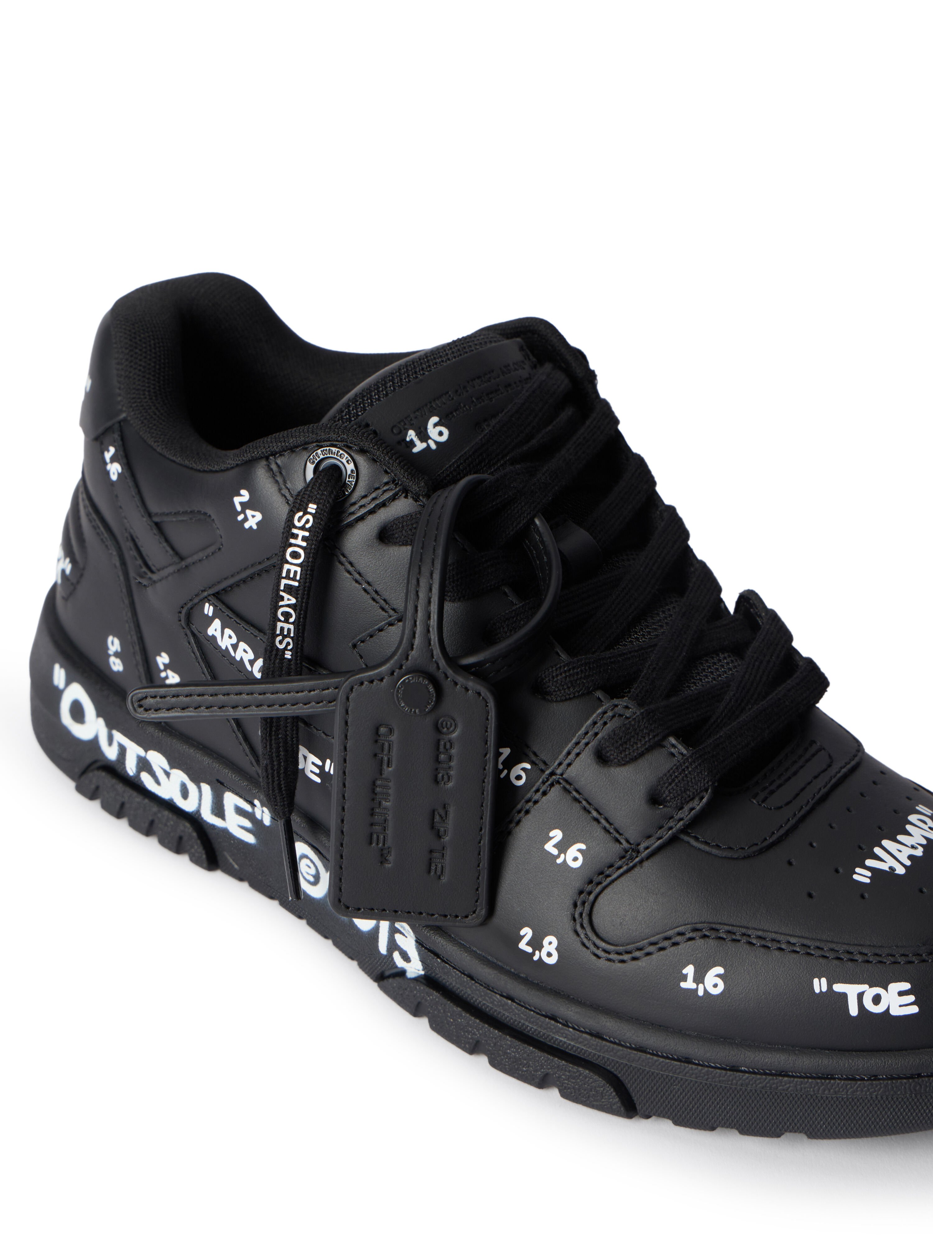 OFF WHITE Out Of Office Sneakers BLACK - WHITE OMIA189F25LEA007