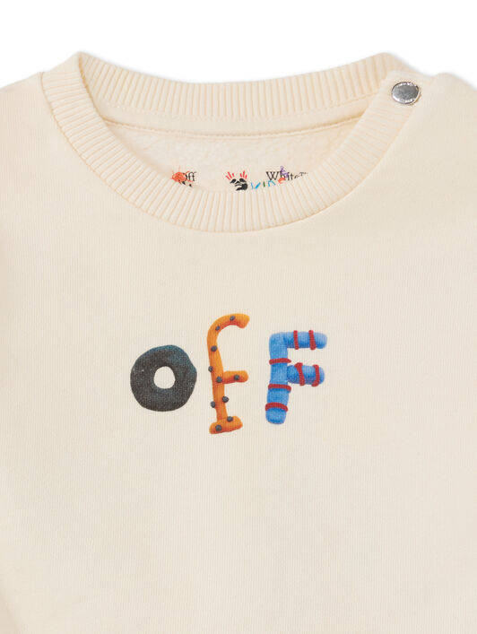 Logo Pongo Crewneck Sweatshirt OFF WHITE Logo Pongo Crewneck Sweatshirt EGRET 44GXC001F26F001