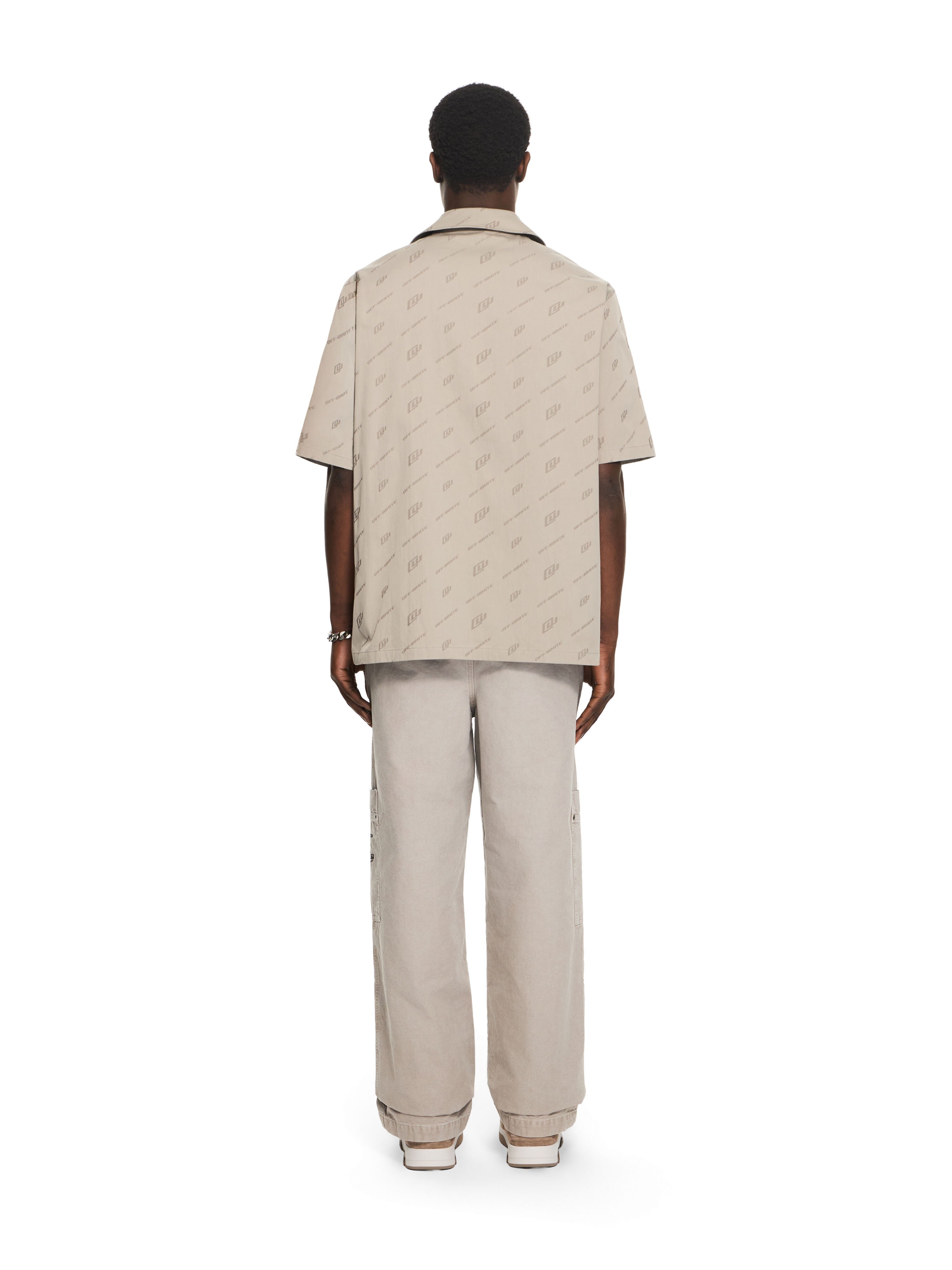 OFF WHITE OWR Jacquard Bowling Shirt STONE 44XGG01FS26F008