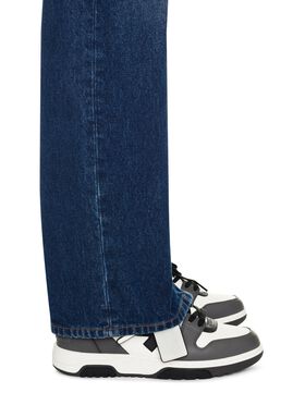 OFF WHITE Out Of Office Calf Leather DARK GREY - BLACK OMIA189C99LEA013