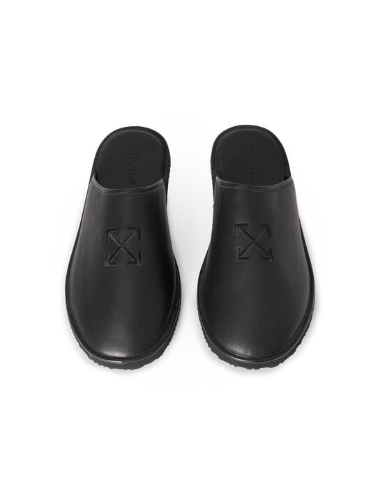 OFF WHITE Arrow Slipper BLACK/BLACK OMIJ00BS26LEA001