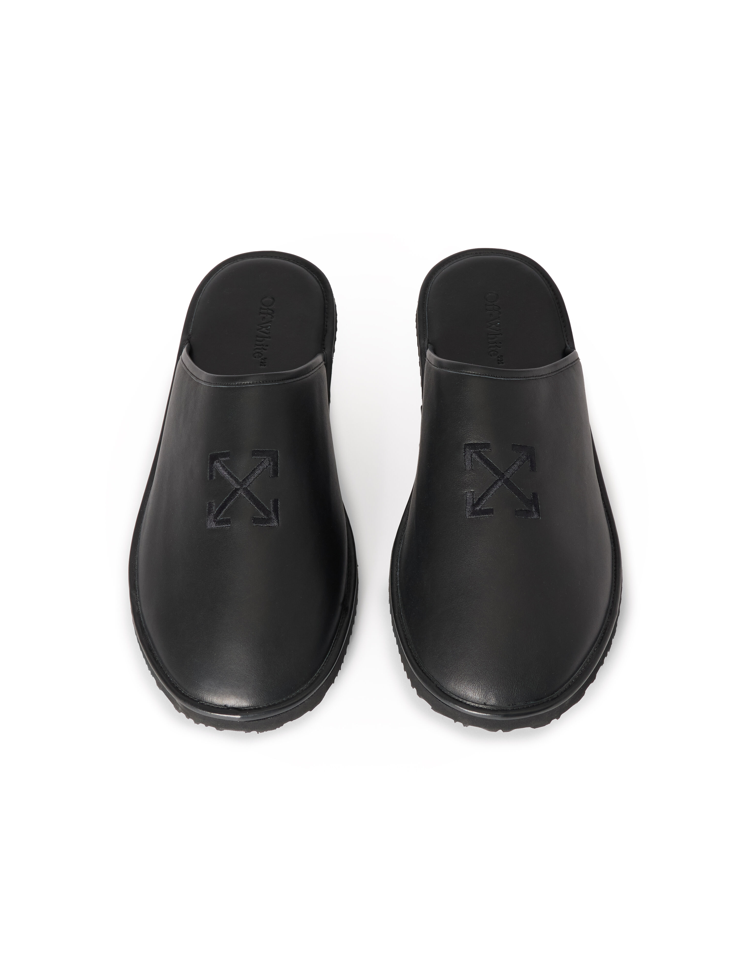 OFF WHITE Arrow Slipper BLACK/BLACK OMIJ00BS26LEA001