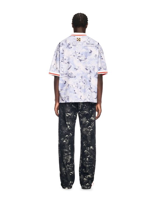OFF WHITE Maglia Da Calcio Lilla Con Motivo Affresco VIOLA OMAD00CS25JER001
