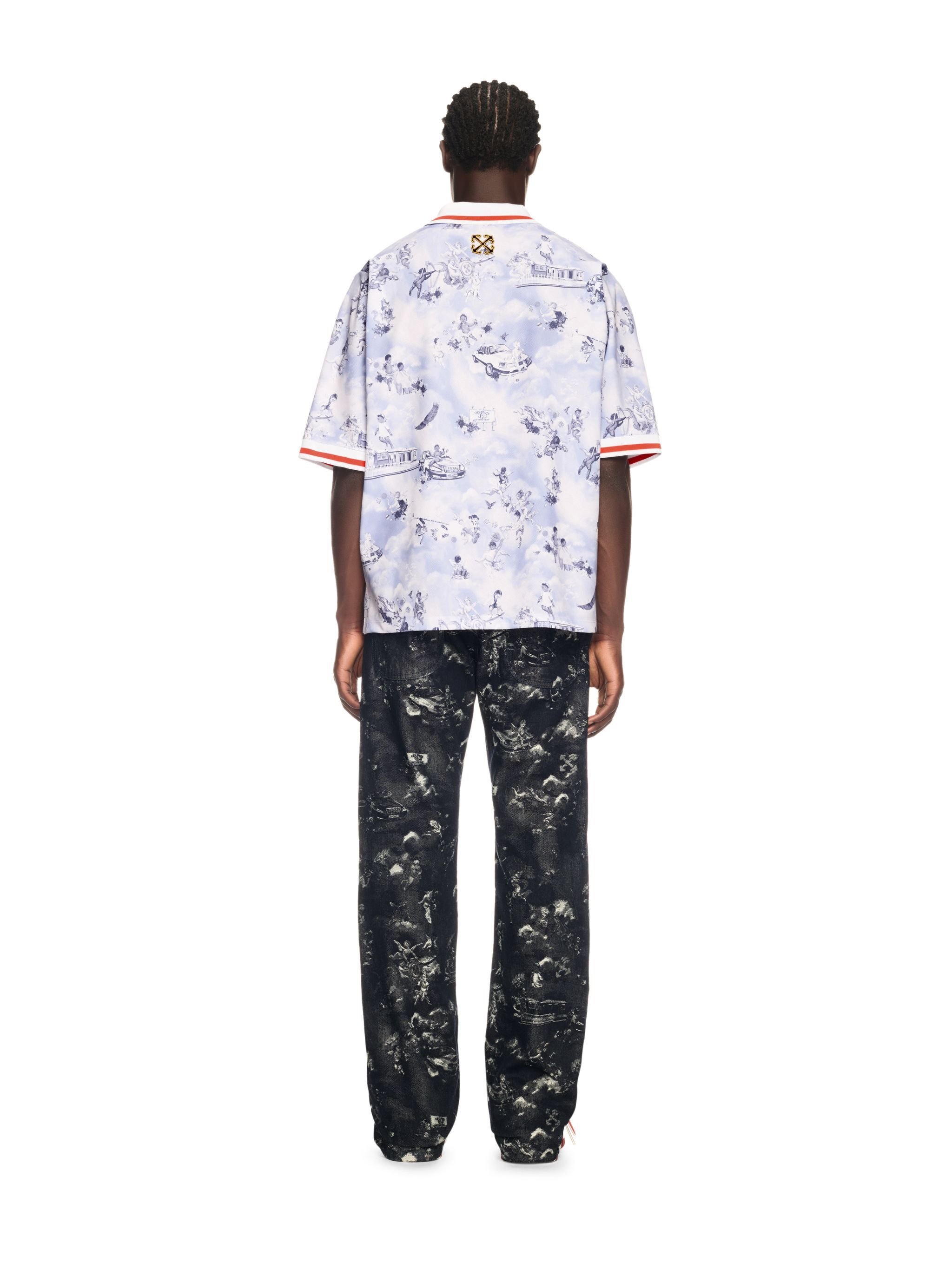 OFF WHITE Maglia Da Calcio Lilla Con Motivo Affresco VIOLA OMAD00CS25JER001