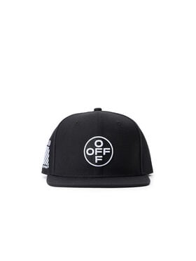 LAB L/AB Off Embroidered Flat Brim Cap BLACK LAB7200163