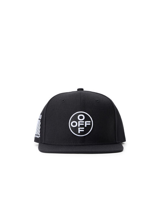 LAB L/AB Off Embroidered Flat Brim Cap BLACK LAB7200163