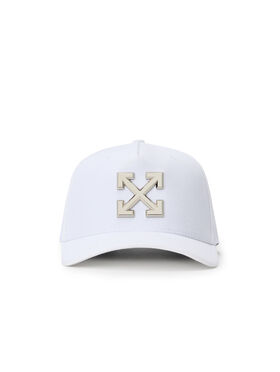 OFF WHITE Arrows Metal Badge Baseball Cap WHITE OW7100201