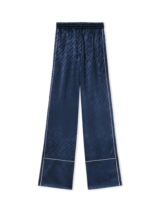 OFF WHITE Jacquard Satin Pajama Pants BLUE IRIS-NO COLOR OWCA18ZF25FAB001