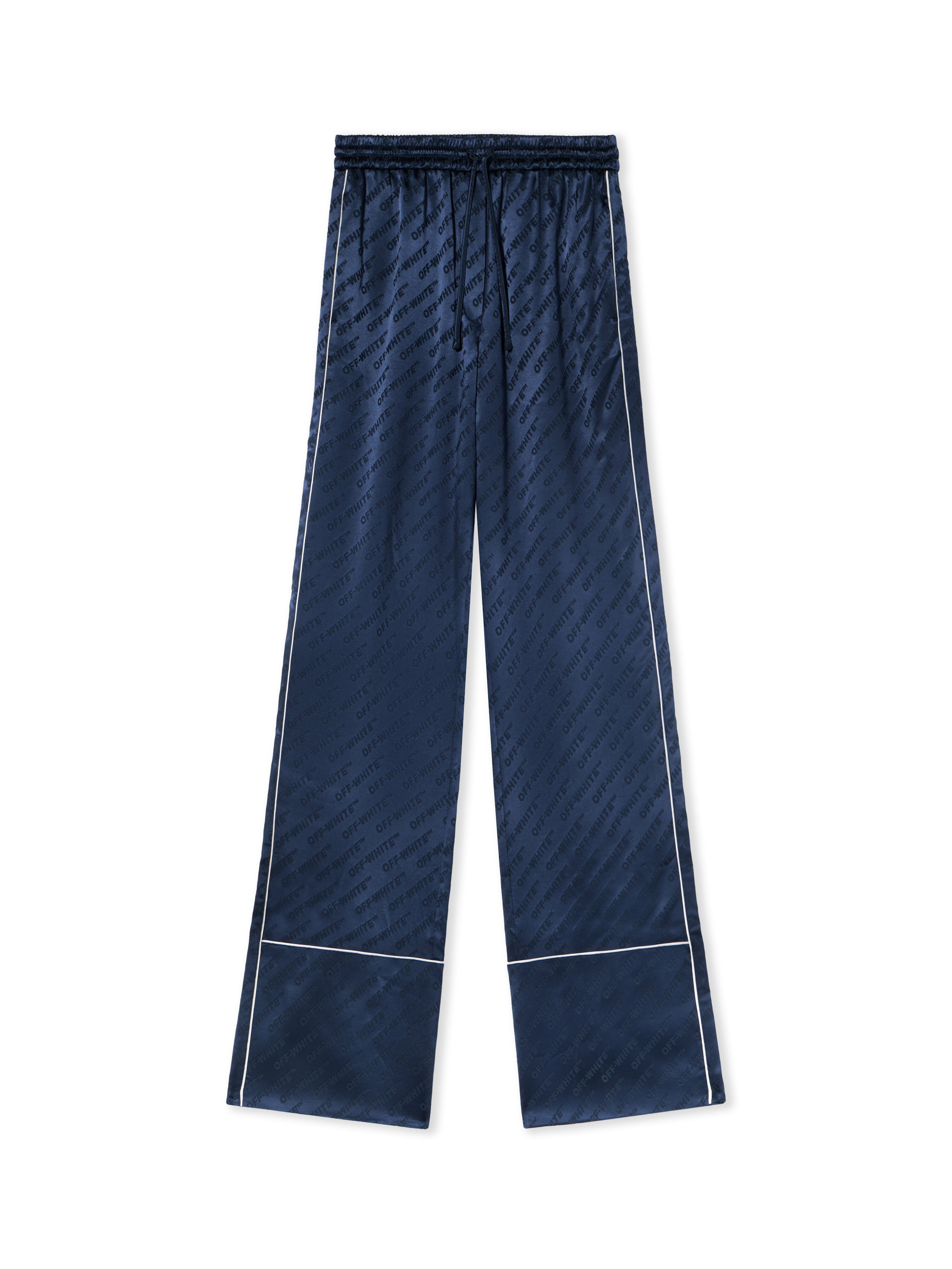 OFF WHITE Jacquard Satin Pajama Pants BLUE IRIS-NO COLOR OWCA18ZF25FAB001