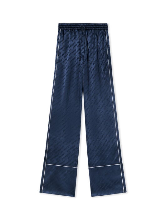 Jacquard Satin Pajama Pants OFF WHITE Jacquard Satin Pajama Pants BLUE IRIS-NO COLOR OWCA18ZF25FAB001