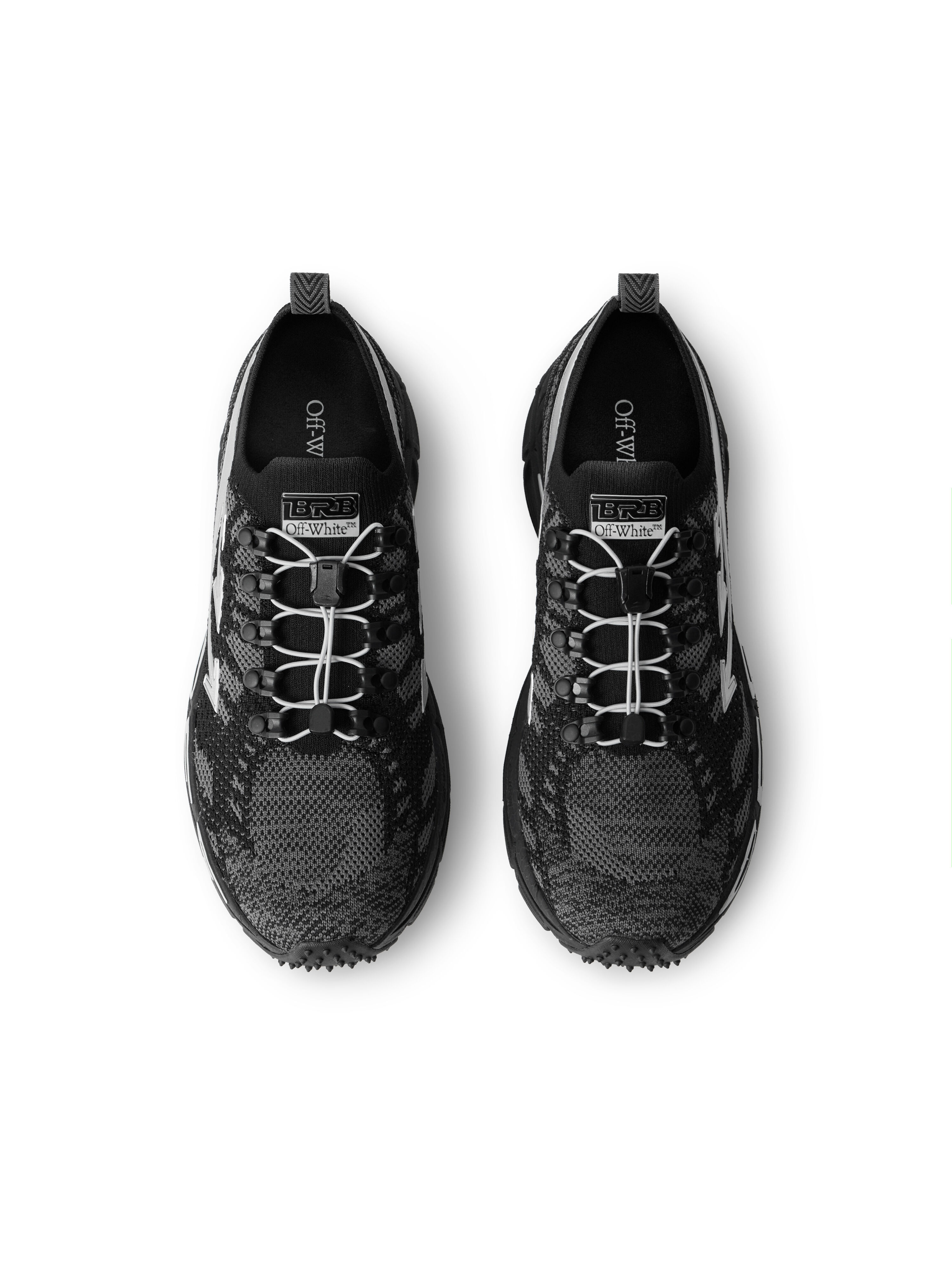 OFF WHITE Be Right Back Strick Sneaker BLACK/SILVER OF06207001