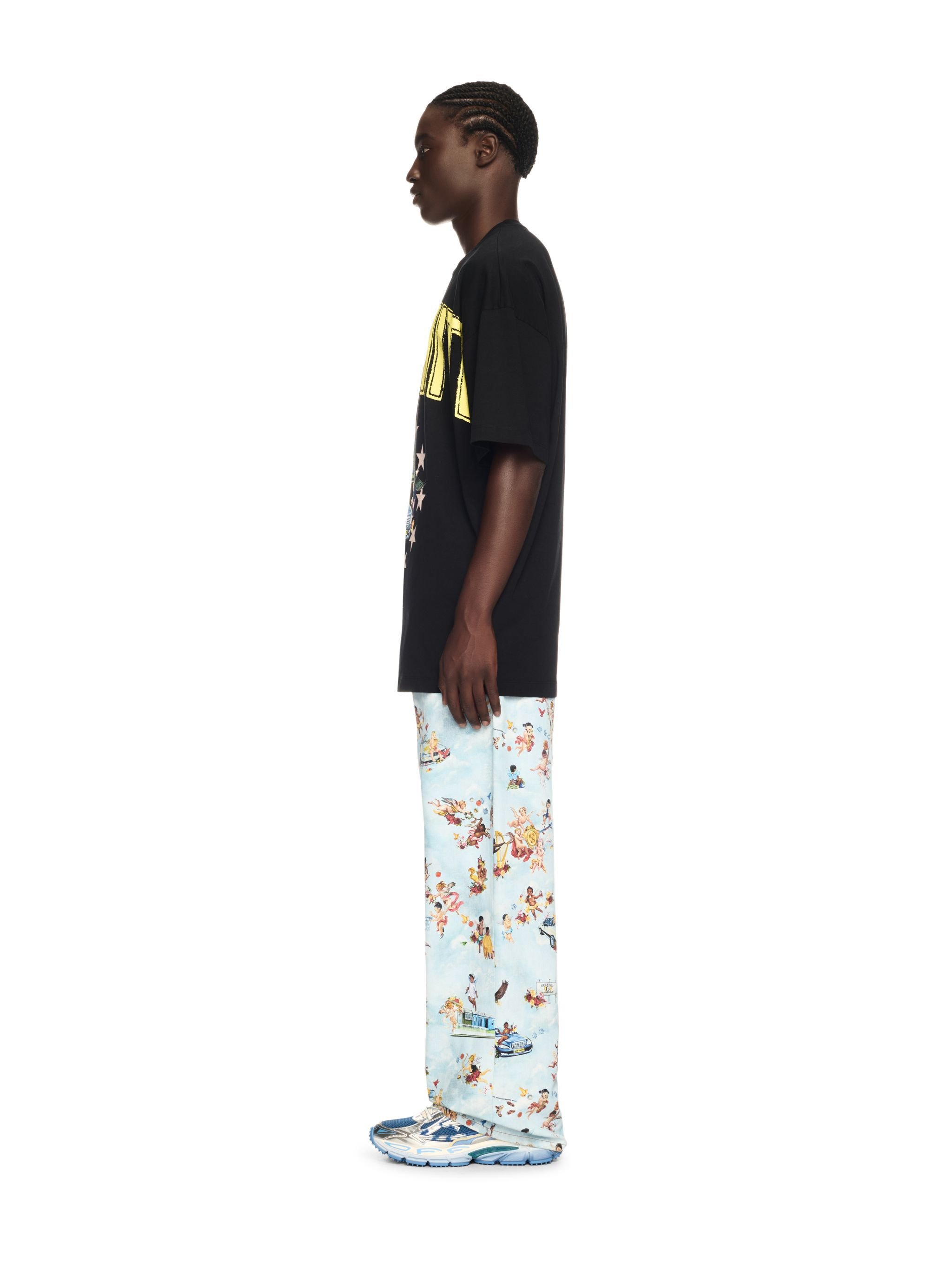 OFF WHITE Fresco Star Over S/S Tee Black - Light Y BLACK OMAA161S25JER001