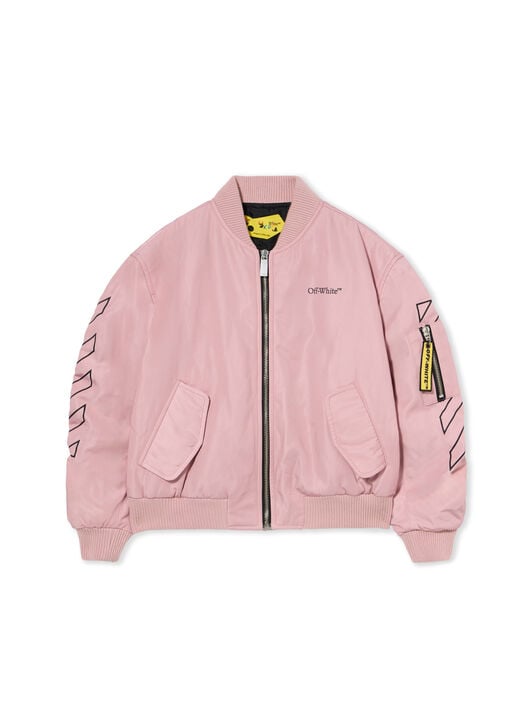 Bookish Diagonal Bomber Jacket OFF WHITE Bookish Diagonal Bomber Jacket ROSE PINK - BLACK OGEH004F25FAB001