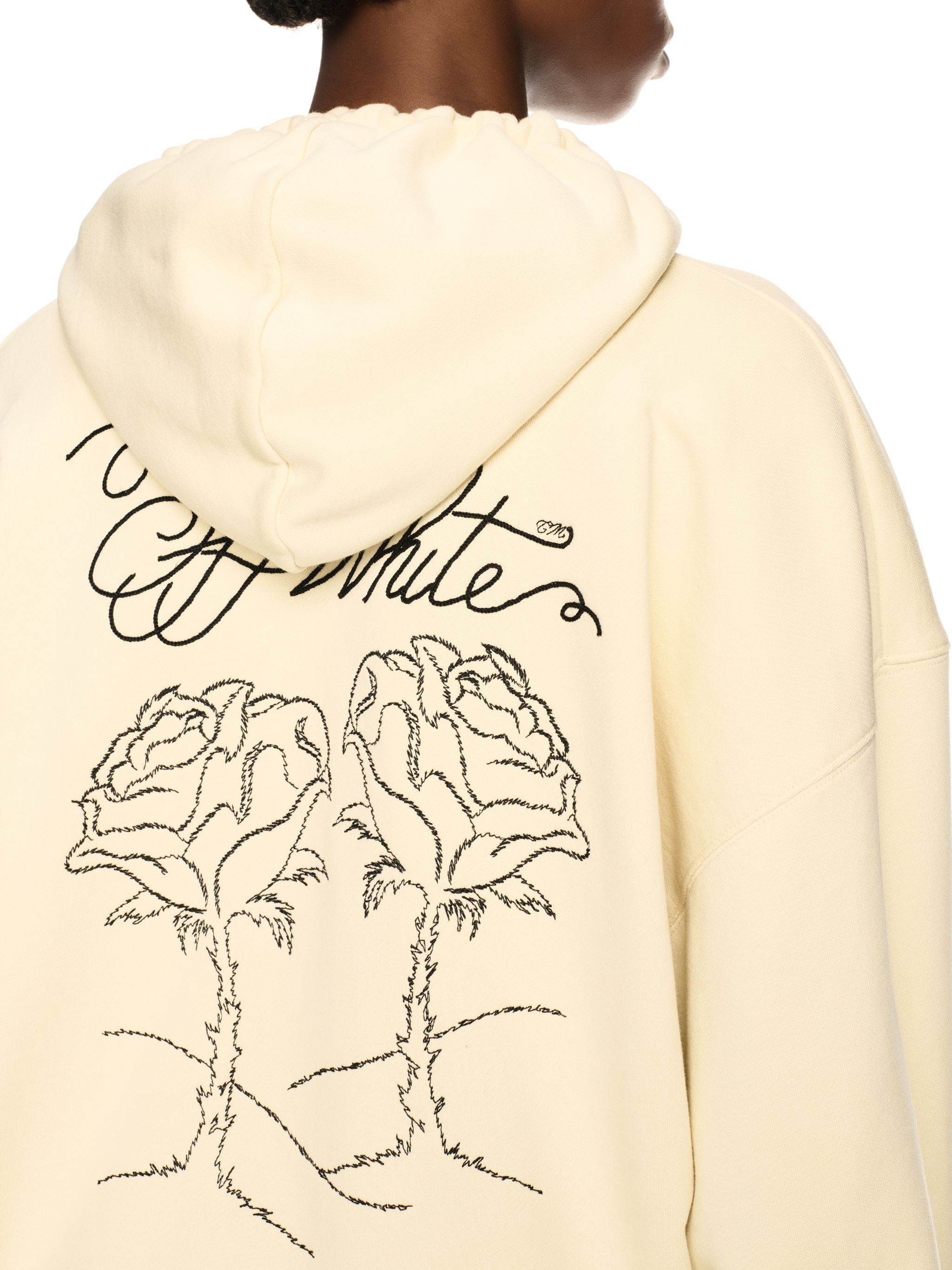 OFF WHITE Weißer Hoodie Mit Pfeile NEUTRAL OWBB035S25FLE002