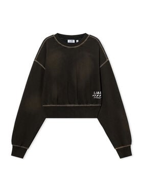 LAB L/AB Crop Crewneck Sweatshirt Black Night LABF2639B00007T