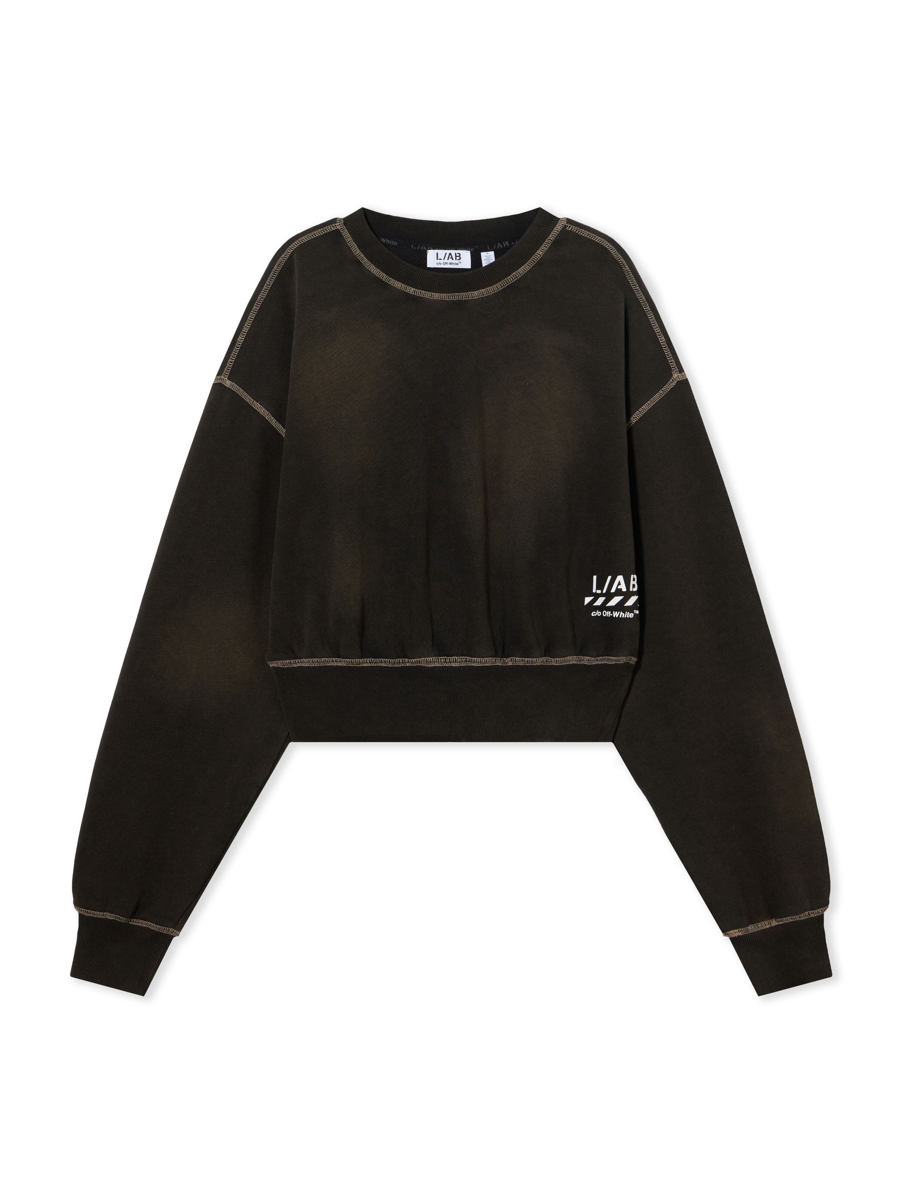 L/AB Crop Crewneck Sweatshirt LAB L/AB Crop Crewneck Sweatshirt Black Night LABF2639B00007T