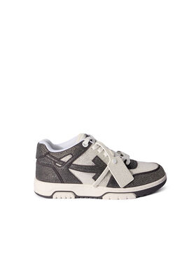 OFF WHITE Out Of Office Crystal Sneakers WHITE - DARK GREY OMIA189F25LEA00F