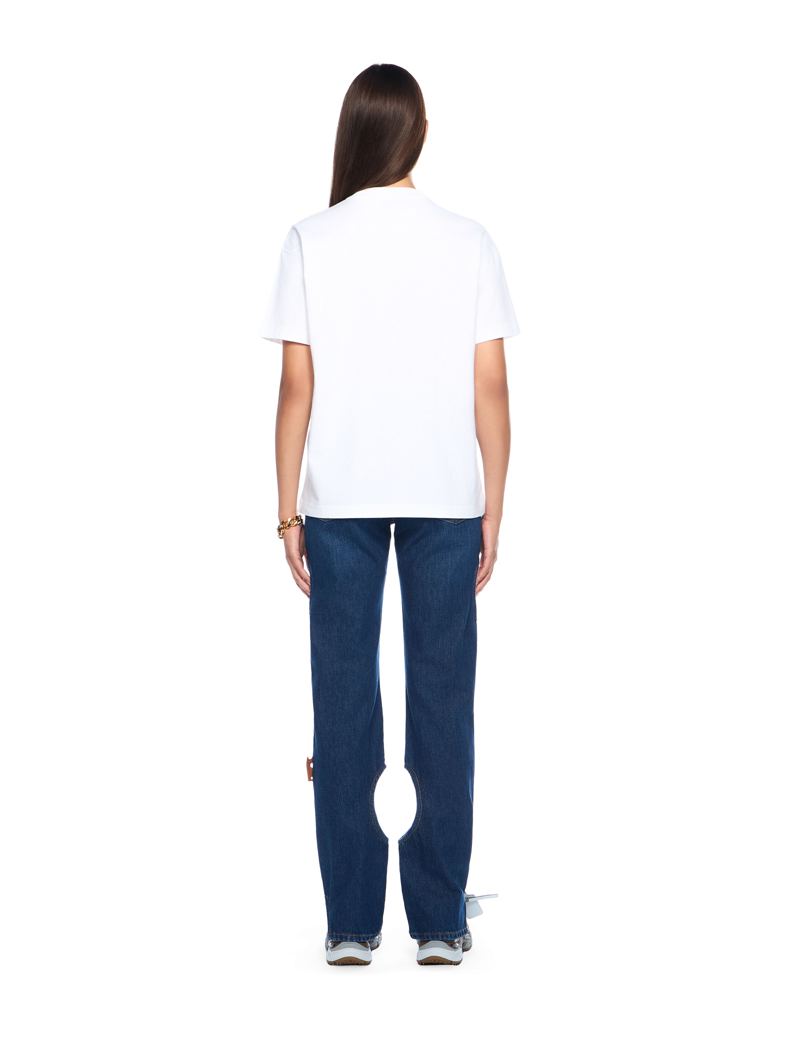 OFF WHITE Bookish Flowers Logo Tee WHITE OWAA089F25JER002