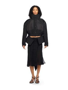 OFF WHITE Tweed Star Skirt BLACK - NO COLOR OWCW00XW25FAB002