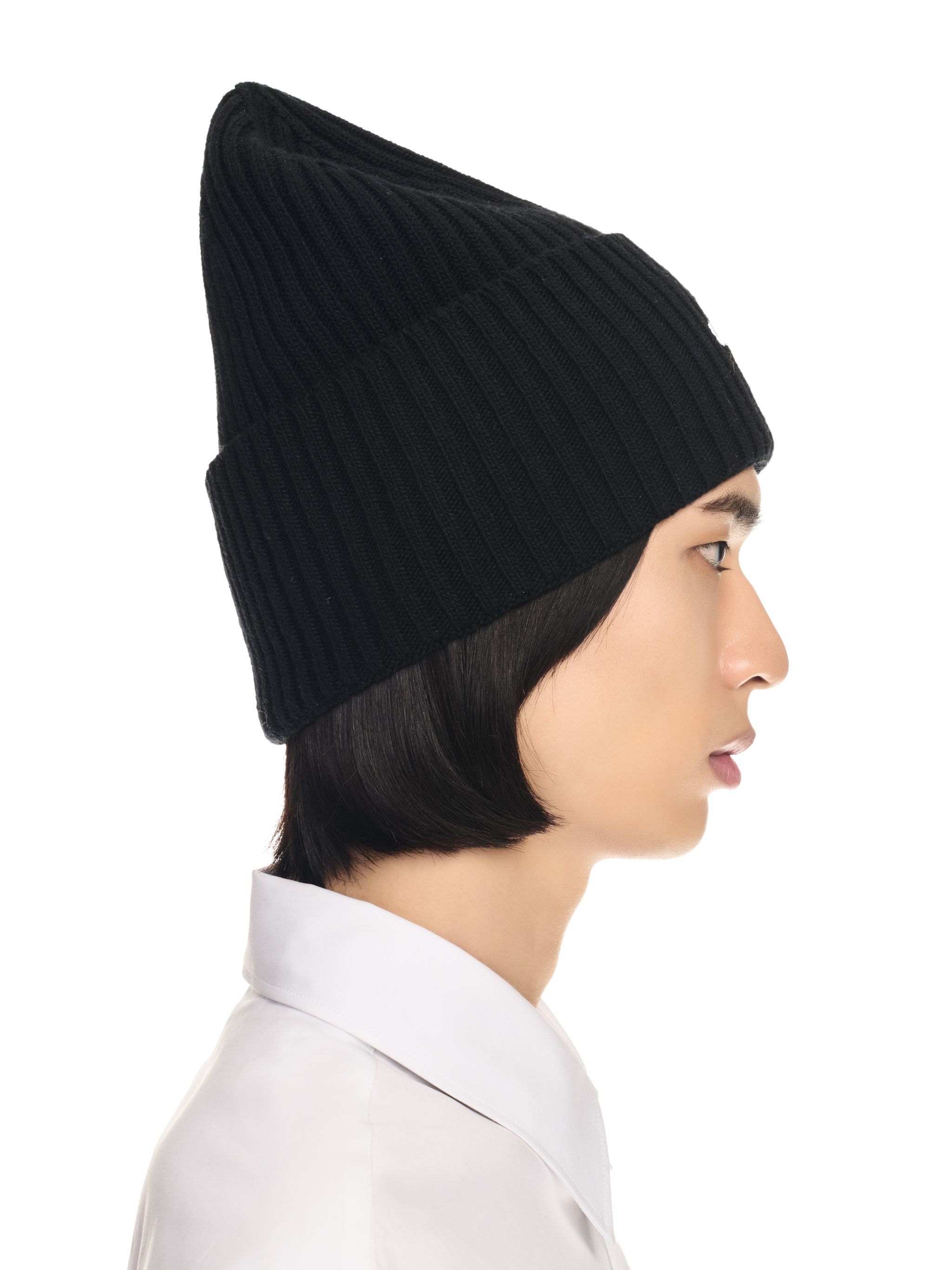 OFF WHITE Offstamp Loose Knit Beanie BLACK OMLC030C99KNI002