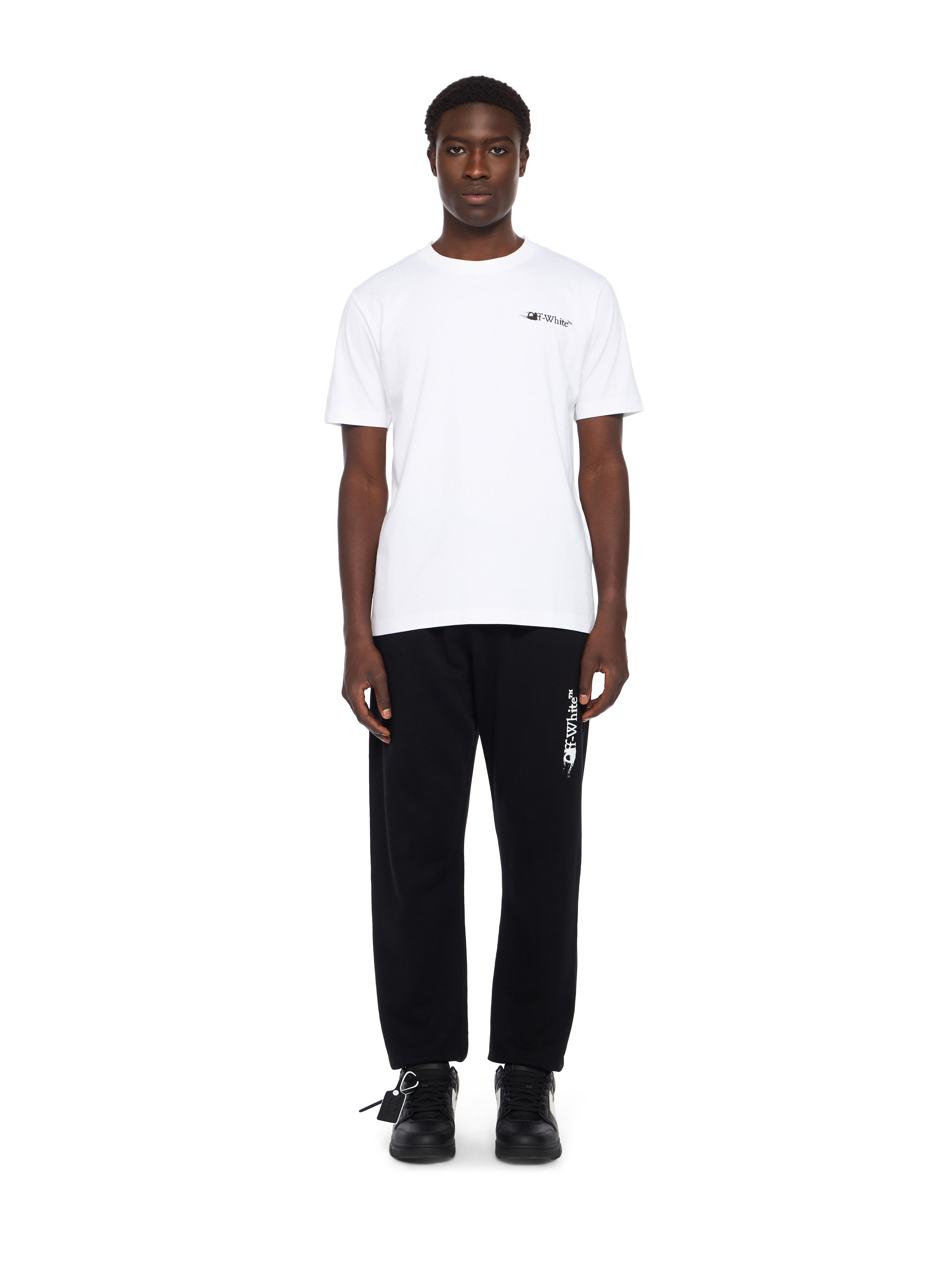 OFF WHITE Ink Arrow Slim Logo Tee WHITE - BLACK OMAA027F25JER007