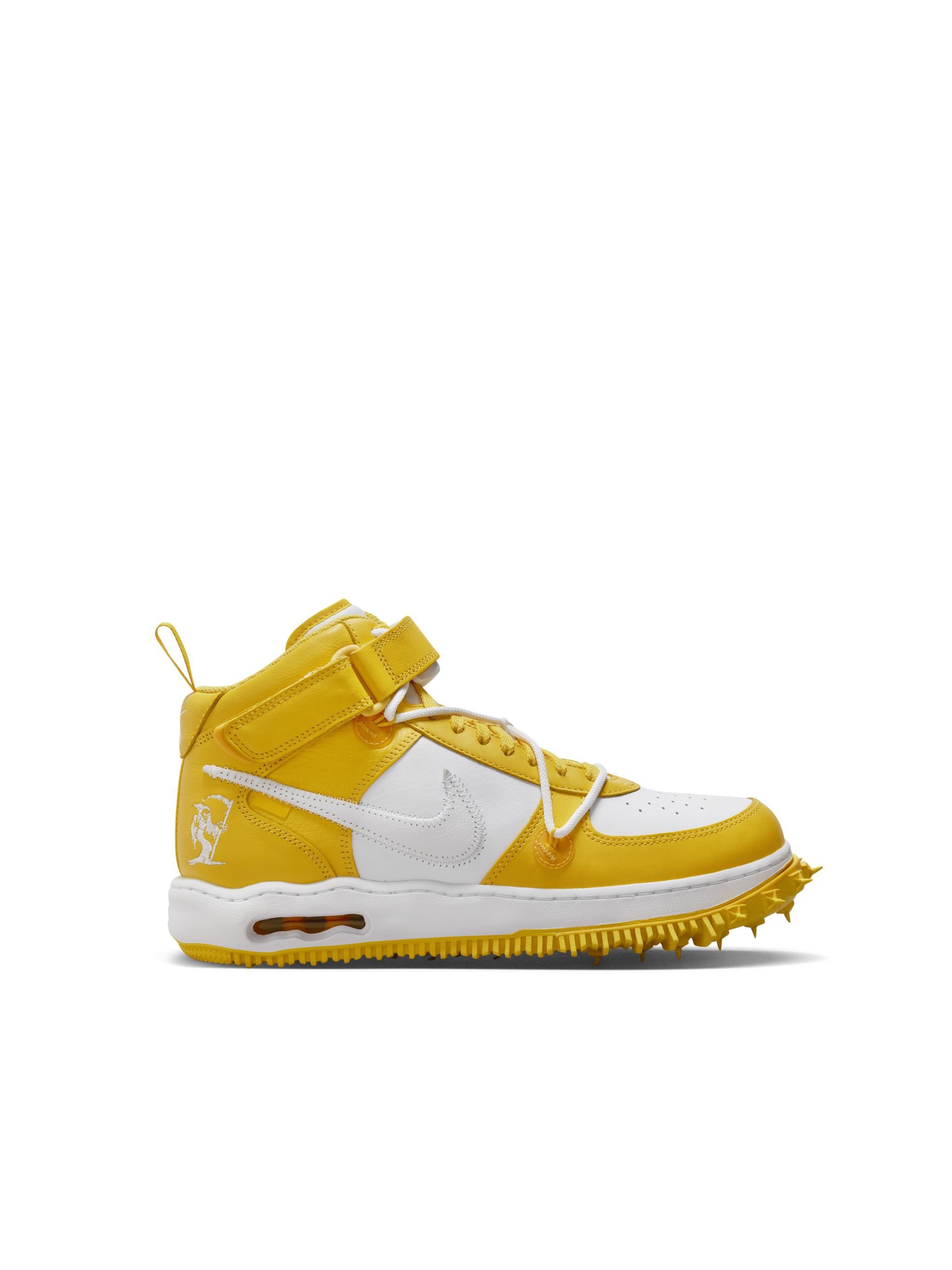 OFF WHITE Sneakers Nike AF1 Mid Varsity Maize c/o Off-White™️ Weiß/Gelb GELB OMIA294G23LEA001