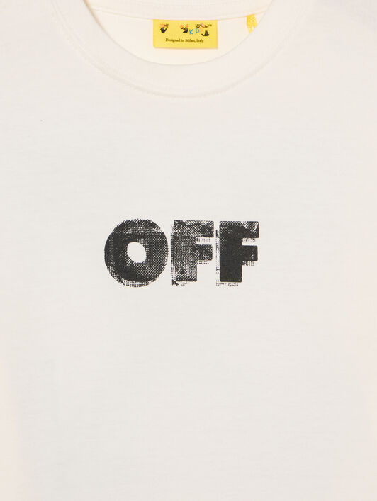 OFF WHITE Arrow Sponge T-Shirt WHITE - BLACK OBAA002F25JER003