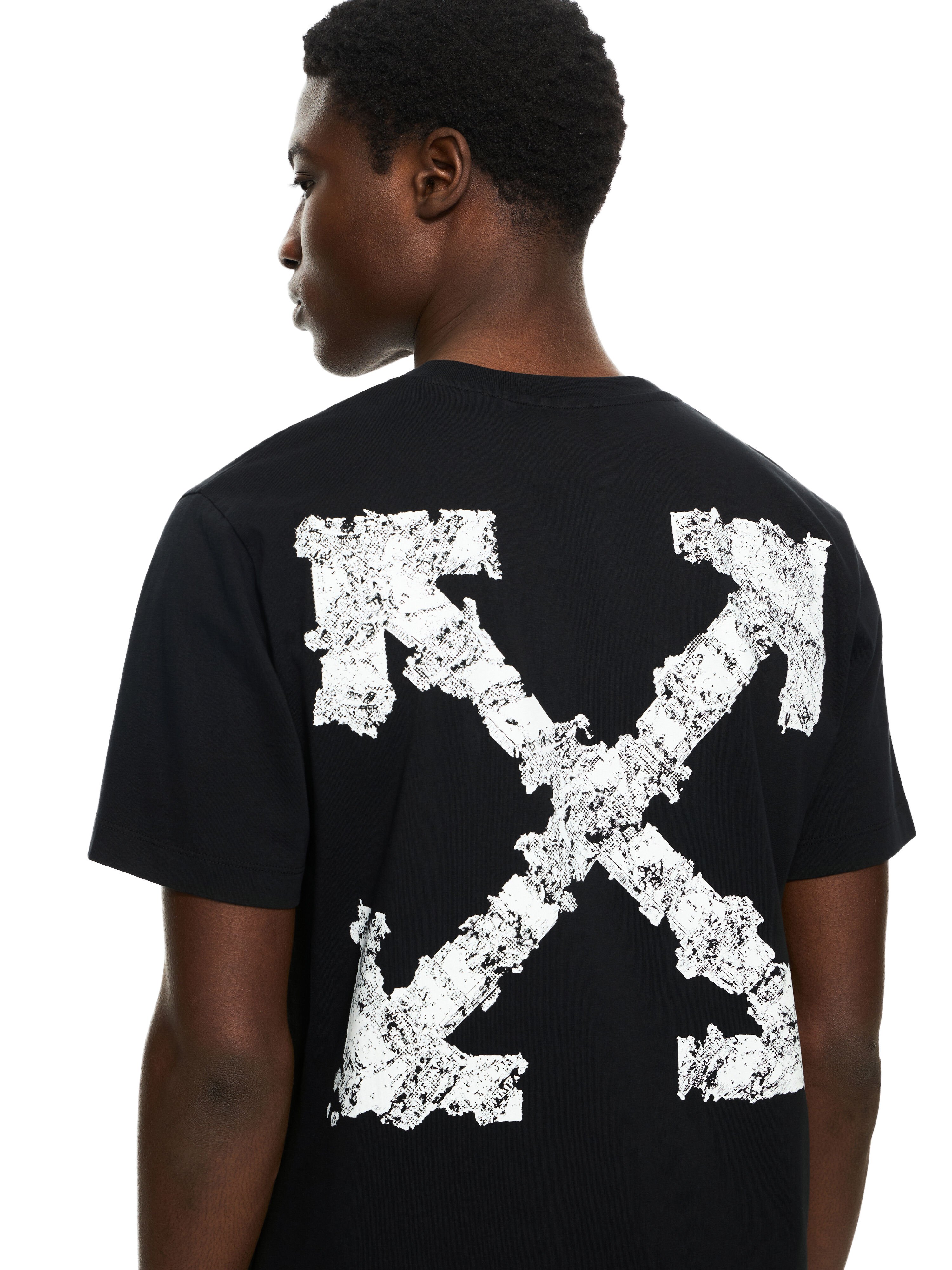 OFF WHITE Heraldic Arrow S/S Slim Tee BLACK 44MAA027S26J007