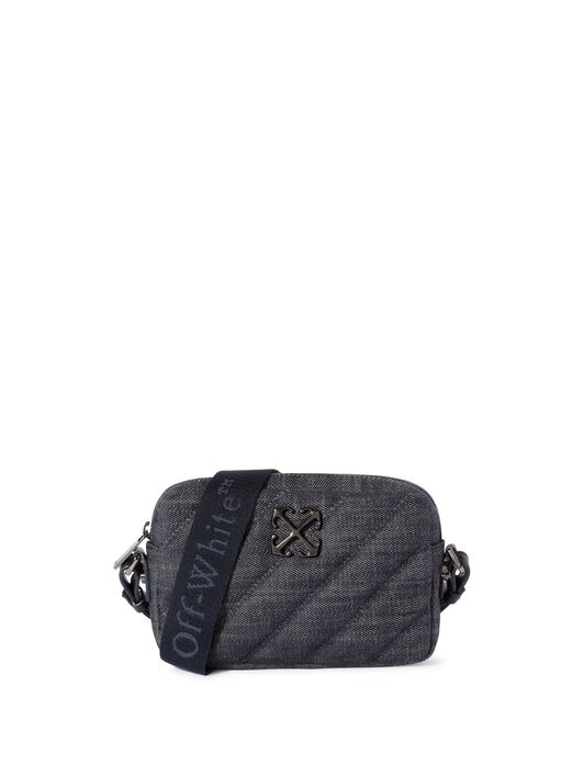 OFF WHITE Quilting Camera Bag Denim S Dark Blue - BLUE OWNN18ES25FAB001