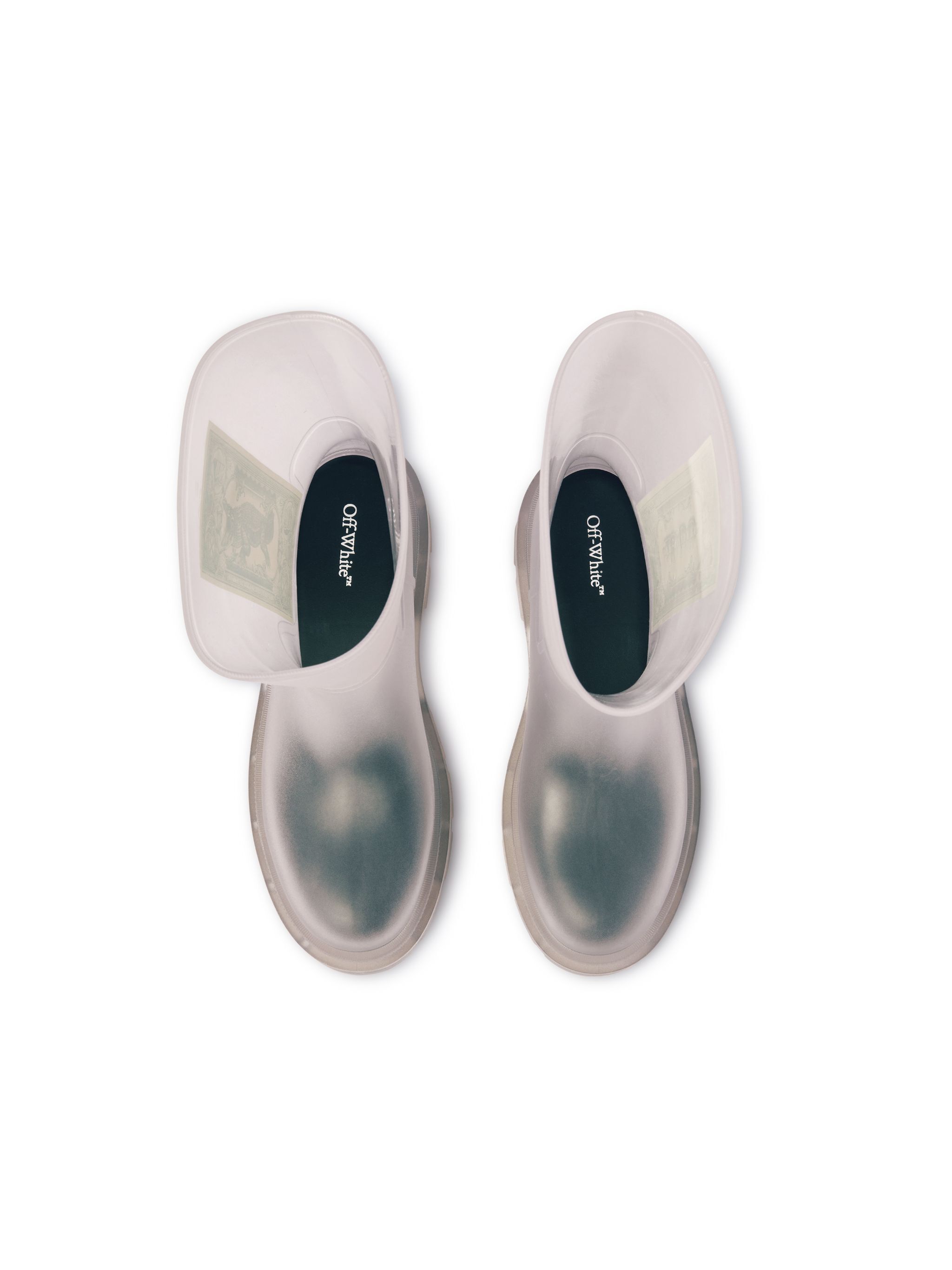OFF WHITE Stivali Reboot Trasparente/Bianco BIANCO OMIE00BS25MAT001