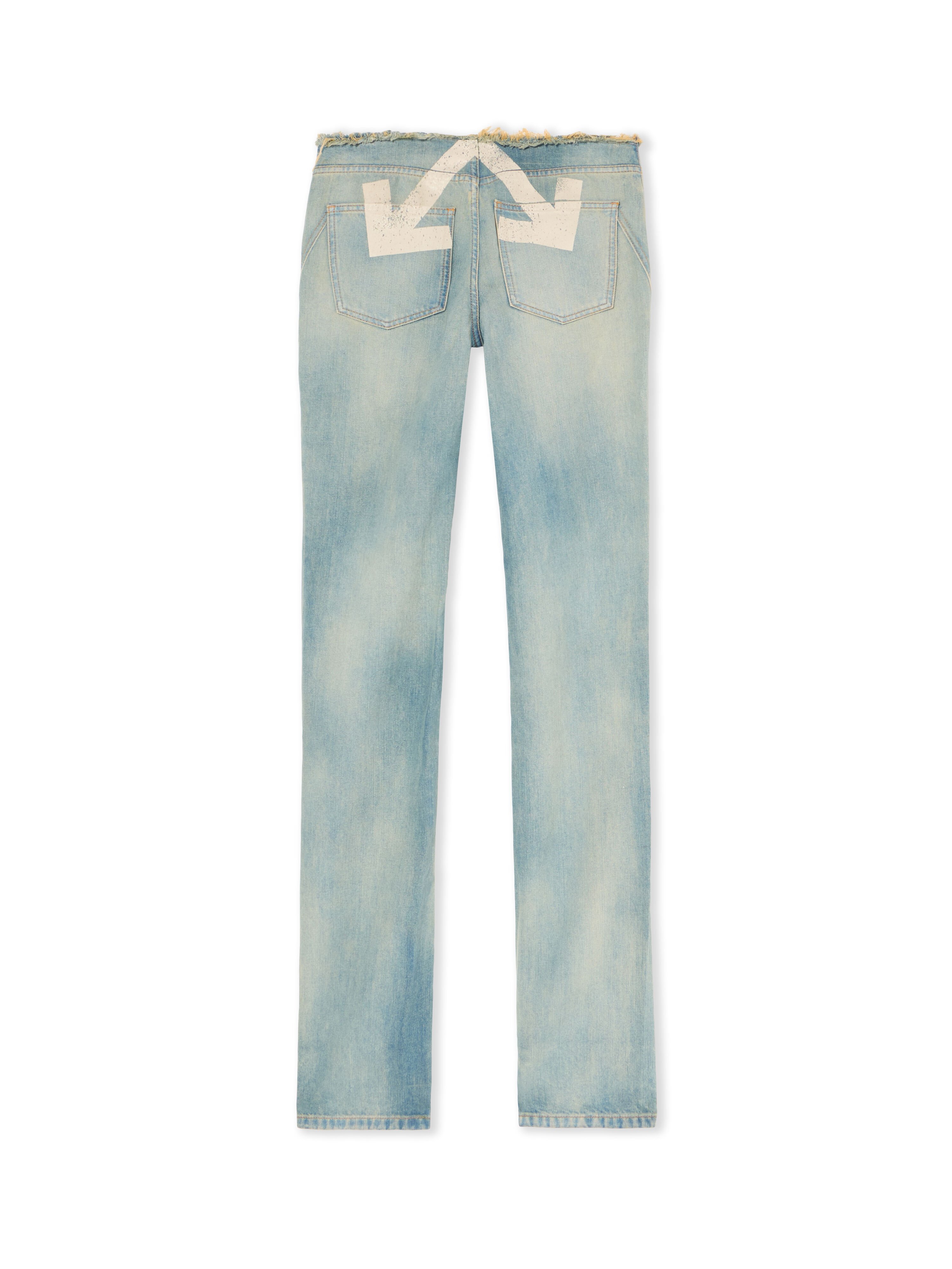 OFF WHITE Half Arrow Low Waist Denim Pants DIRTY BLUE-WHITE OWYF02HF25DEN001