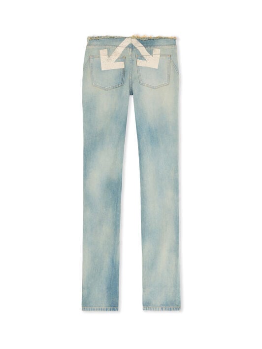 Half Arrow Low Waist Denim Pants OFF WHITE Half Arrow Low Waist Denim Pants DIRTY BLUE-WHITE OWYF02HF25DEN001