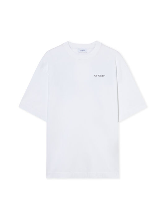 OFF WHITE Half Arrow Skate Logo Tee WHITE - BLACK OMAA120F25JER013
