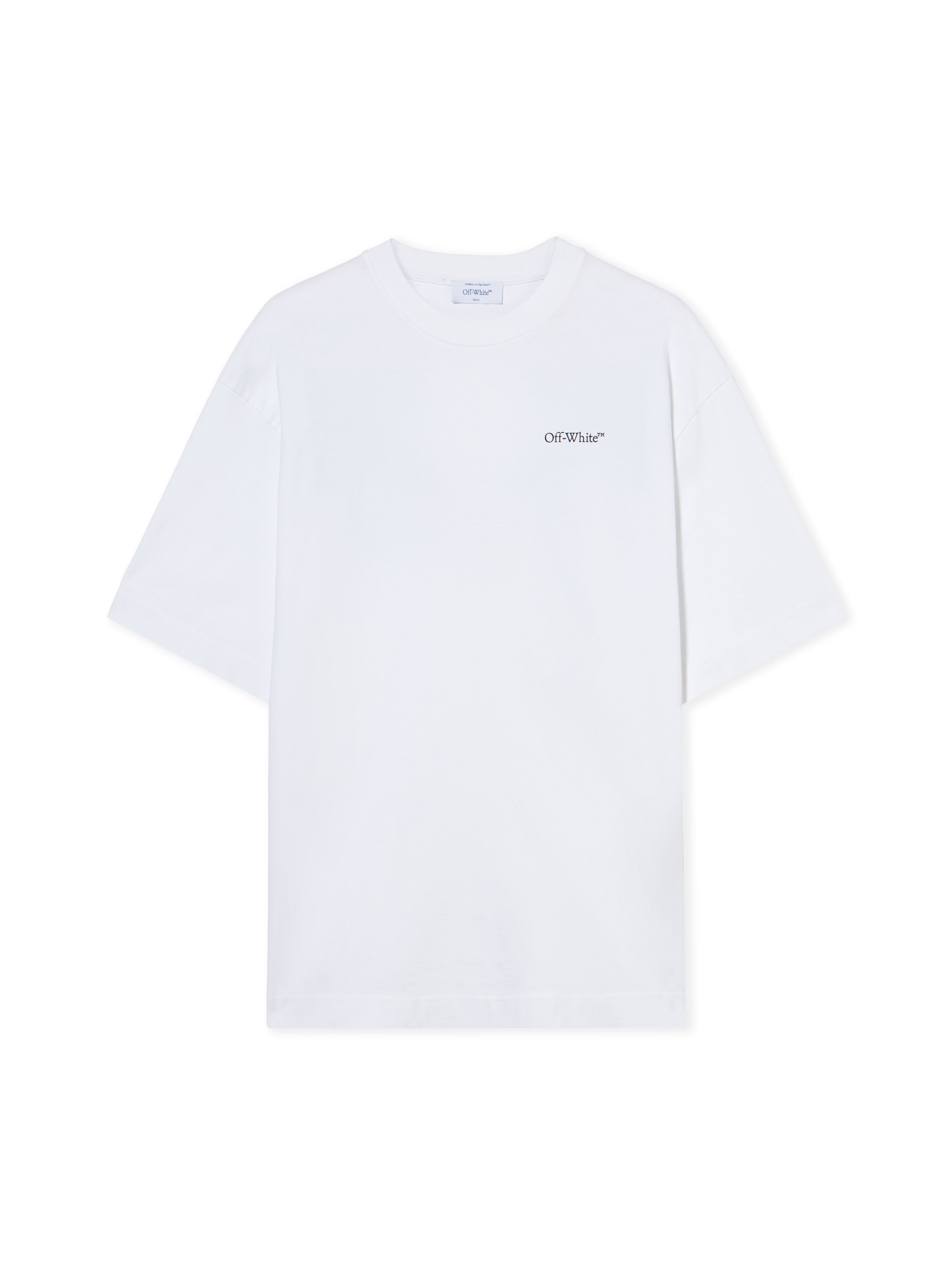 OFF WHITE Half Arrow Skate Logo Tee WHITE - BLACK OMAA120F25JER013