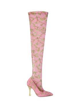 OFF WHITE Crystal Printed Mesh Cuissard PINK OWIE043F24MAT003