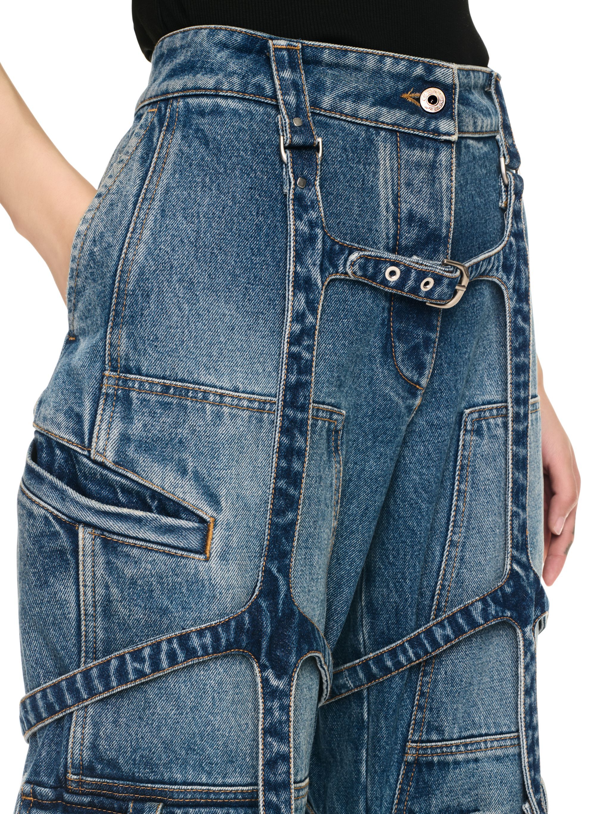 OFF WHITE Cargo Over Pants BLUE OWYB018C99DEN001