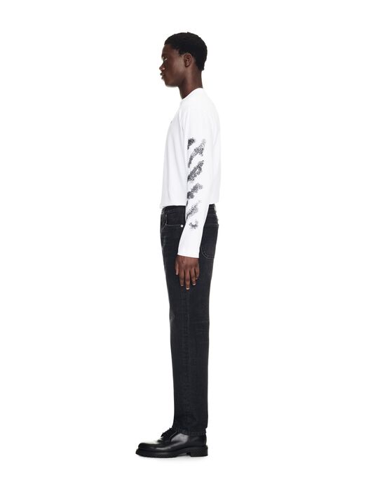 OFF WHITE Vintage Black Arrow Tapered Jeans BLACK OMYA175C99DEN001