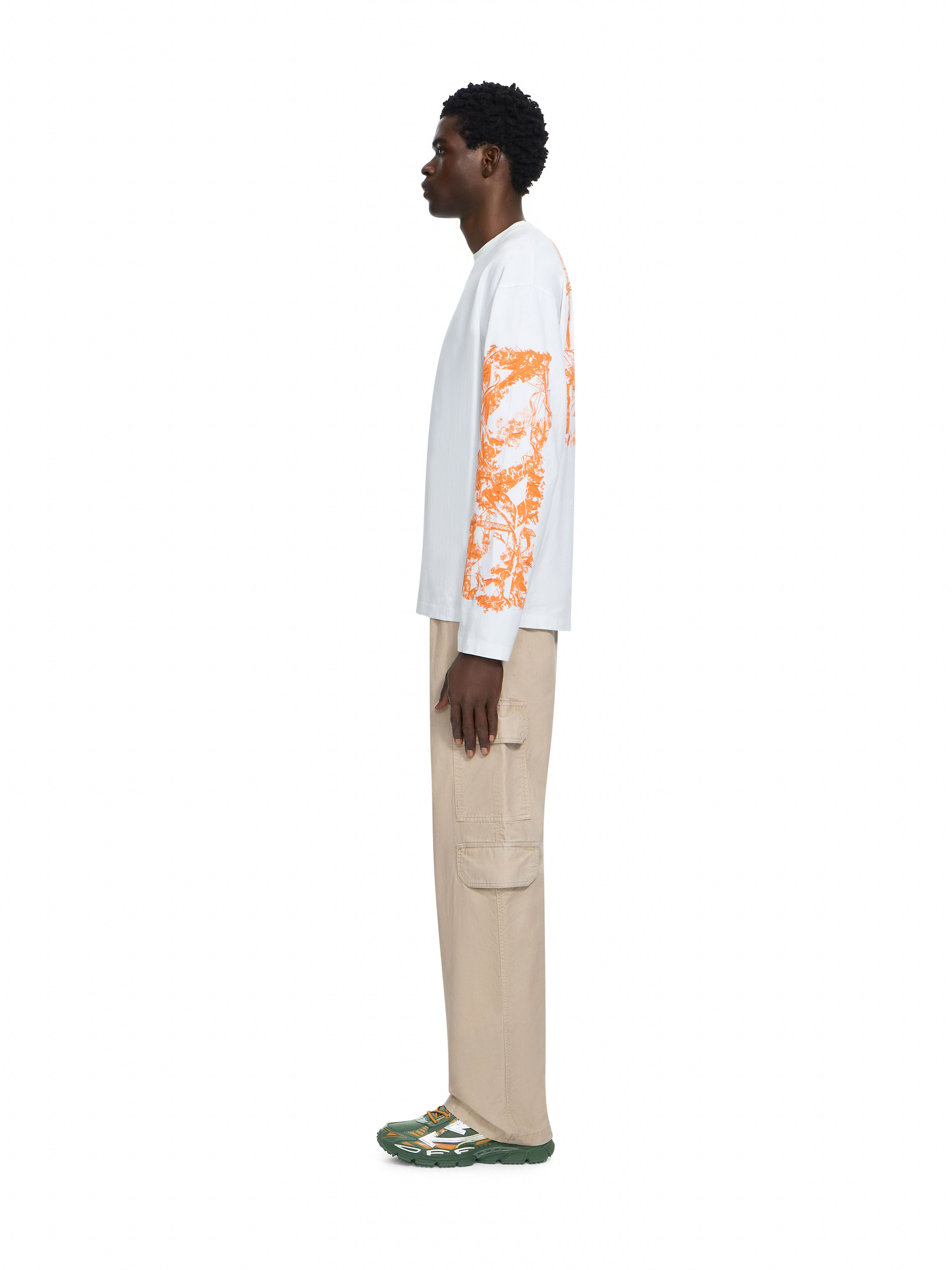 Big Bookish Cotton Gabardine Cargo Pants OFF WHITE Big Bookish Cotton Gabardine Cargo Pants STRING 44MCF04PF26F001