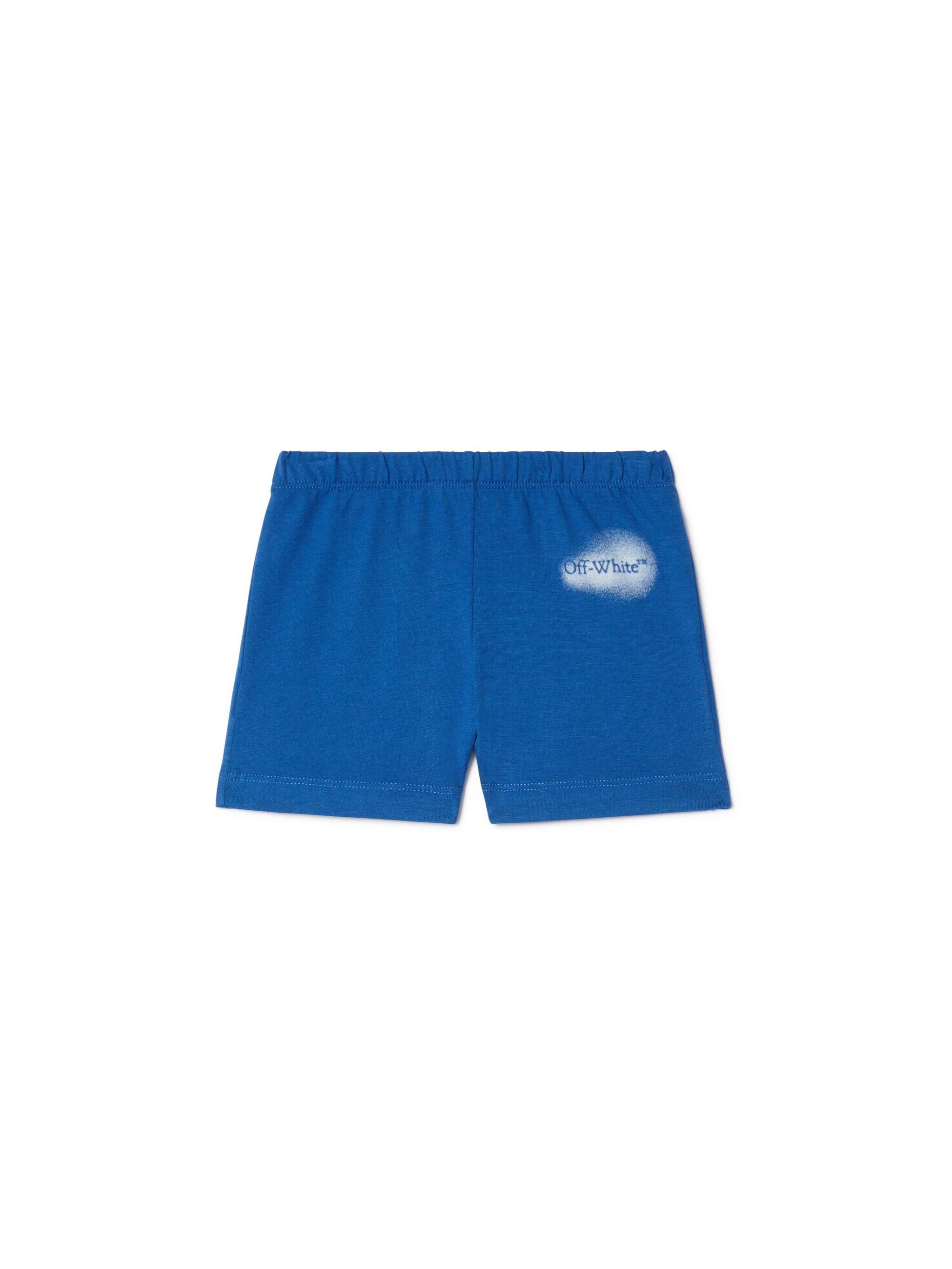 OFF WHITE Shorts Mit Sprüh-Pfeil BLUE OB6X002S25JER001