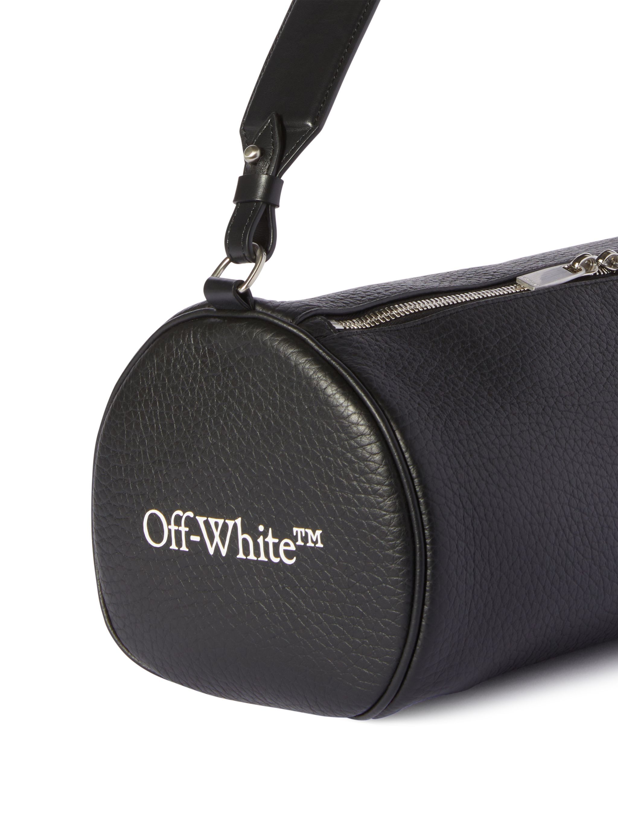 OFF WHITE Schwarbe Jitney Sporttasche Mit Schriftzug SCHWARZ OMNN079C99LEA001